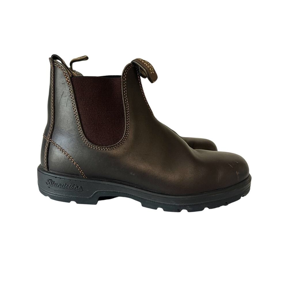 Blundstone 550 Stout Brown Chelsea Leather Boots Size AU 8 / US M 9 / W 11